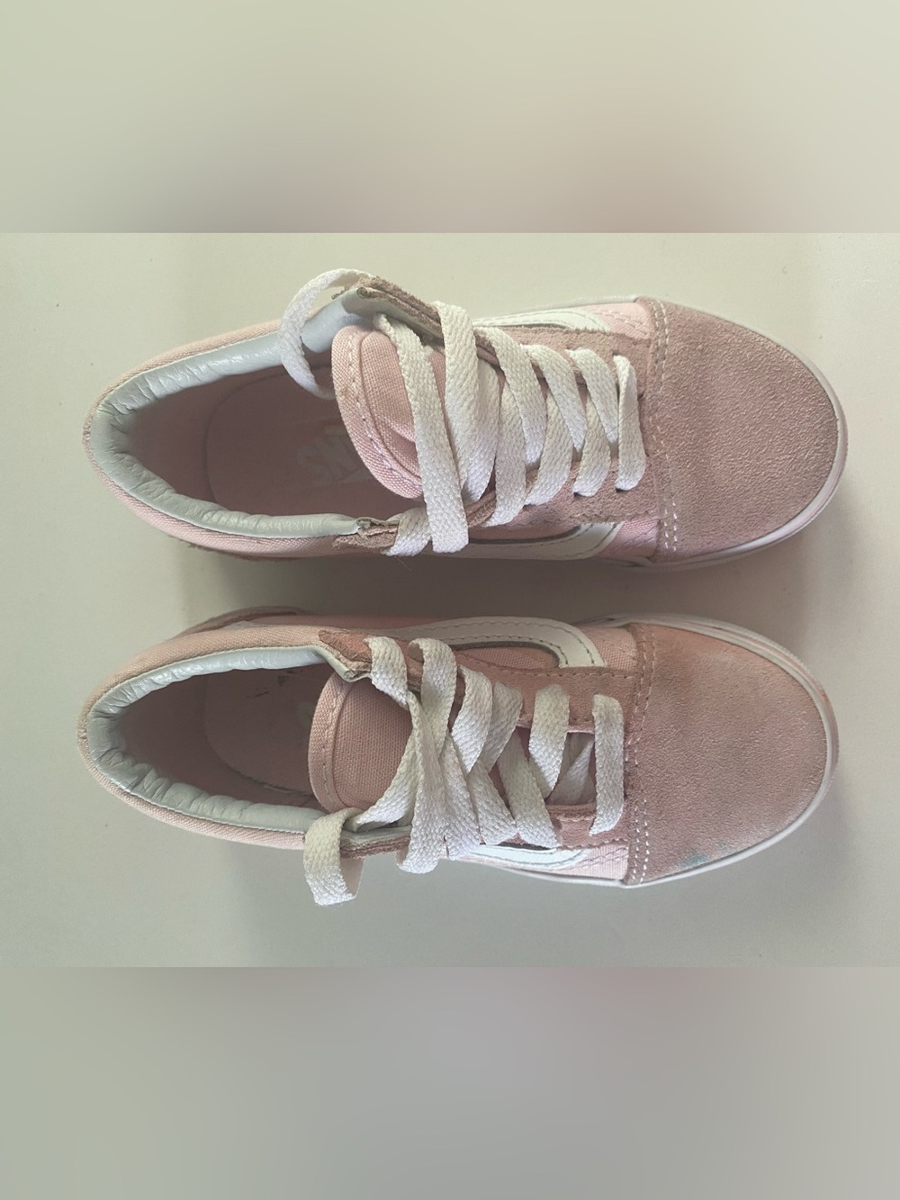 Kids Vans Pink Suede Lace-Up Sneakers